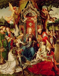 Madone et Enfant et Saints, 16ème siècle (triptyque)
